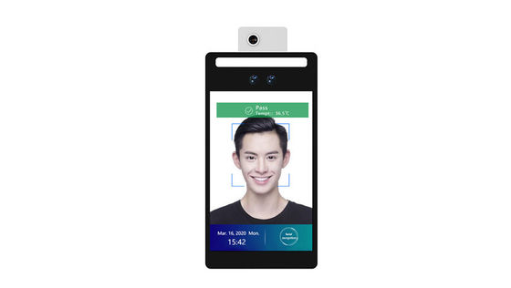 IP55 Face Recognition Attendance System Stand On Turnstile F2-TH For Temperature Checking