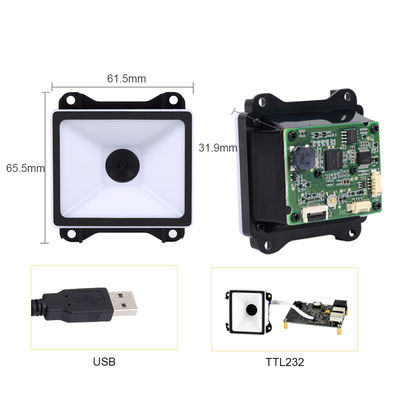 USB TTL232 Fixed Mount Barcode Scanner 1D QR Payment For Kiosk