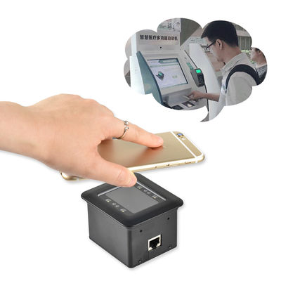 Black Barcode Scanner Module 1.75W RS232 Cable Sense Mode CE FCC Approval