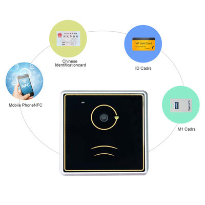 Wall mounted QR Barcode Scanner Mi fare Card Reader RS232 wiegand26/34 for Turnstile or Elevator