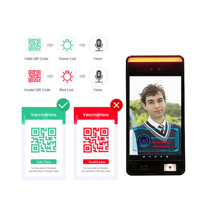 Face Recognition QR Code Reader Access Control Reader With Wiegand TCP IP Relay