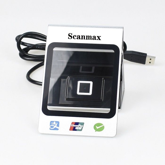 POS QR Code Desktop Barcode Scanner Android Mobile Payment 10mil Resolution 1mA