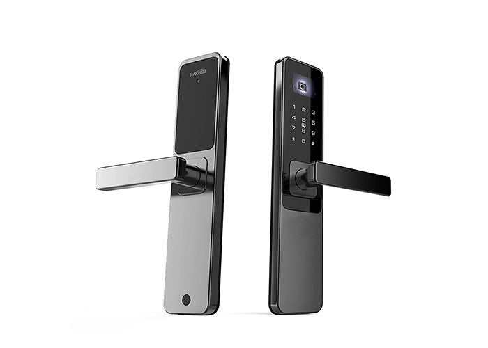 newest qr code smart door lock with password and ic card for hotel or apartment